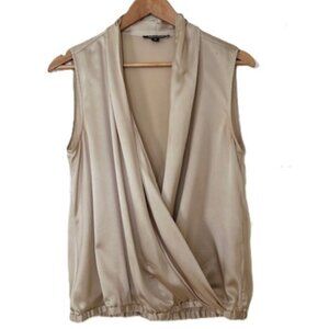 Monika Chiang Sleeveless Draped Silk Top